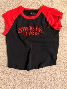 Stranger Things Black & Red Stranger Things Short Sleeve Tee